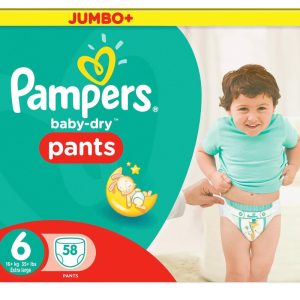 Pampers Jumbo pack Maat 6 (Extra large) 15+ kg – 58 luierbroekjes