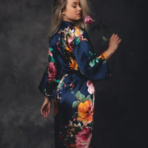 Kimono Dames Satijn - Santorini